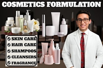 be your cosmetic chemist for skincare, cosmetic formulation, product development