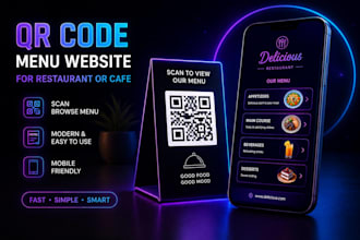 design a qr code menu landing page for your restaurant