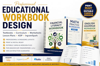 design educational workbook textbook curriculum worksheet KDP book layout