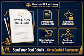 draft a US territory distribution agreement