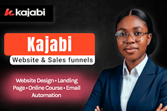 design and setup kajabi sales funnel, kajabi website, and kajabi online course