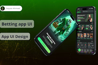 design sports betting app, webapp and dashboard UI