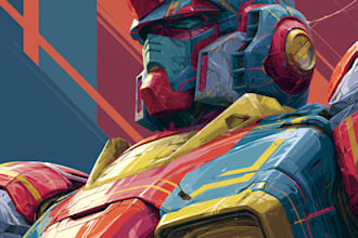 create custom mecha robot art