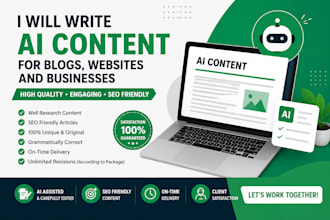 write ai content in english