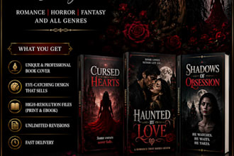 do creates romantic and horror professinally book cover all format