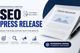 write an SEO press release that gets your announcement ready for publication