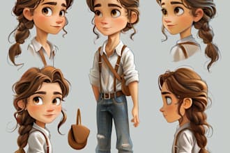 design cute cartoon characters