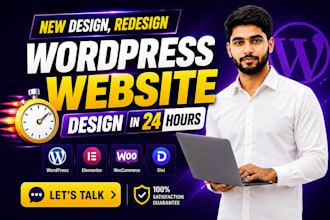 create wordpress site, wordpress business website development, website builder