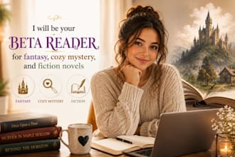 beta reader for fantasy, cozy mystery and fiction novels