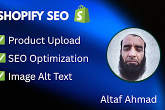 do shopify product upload and shopify SEO listing