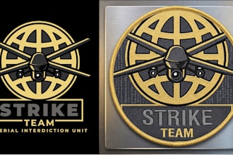 design tactical military logo, gaming emblem, and patch