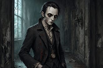 draw horror character illustration