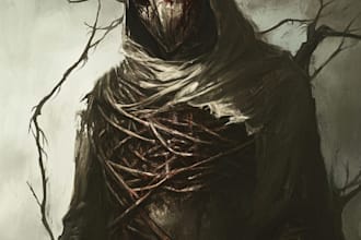 horror vampire lord queen character desing