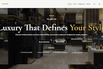 creat luxury fashion ecommerce website using wordpress and elementor