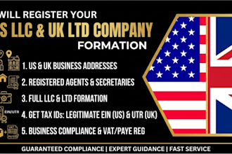 register US llc, UK ltd company, ein registration, company formation