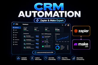 connect your CRM to zapier or make com automation