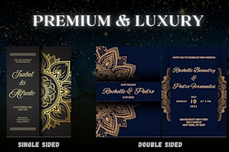 create luxury printable invitation cards for any event