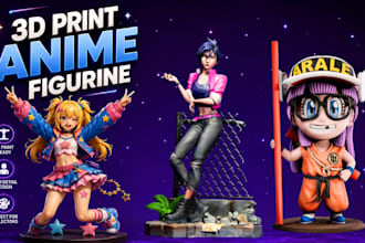 sculpt 3d anime figure action figure 3d toy print ready stl diorama