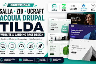 salla zid design ucraft acquia drupal website design tilda landing page design