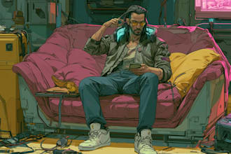 draw character portraits from cyberpunk illustration
