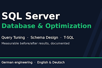 design fix or optimize your sql server database and queries