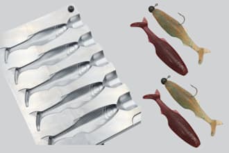 model custom mold fishing lure 3d printed mold to cad bait mold for cnc machine