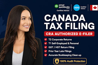 fix tax filing canada and prepare cra t2 corporate tax return fast