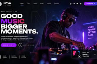 design squarespace dj artist website musician band epk booking music website