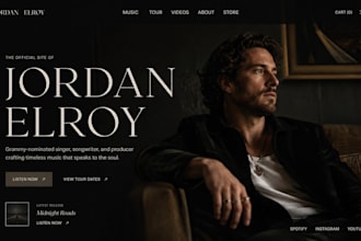 design squarespace music artist dj website with epk and booking