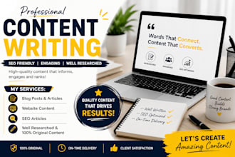 write SEO optimized blog posts and website content