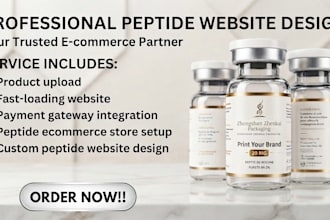 design a professional peptide website and peptide ecommerce store