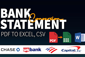 convert bank statement pdf to excel, csv