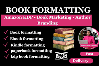 book formatting, ebook and paperback formatting for KDP