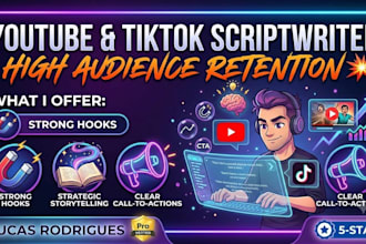 write high retention video scripts for youtube and tiktok