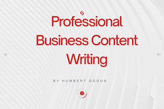 write professional business content for your company