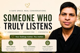 listen with love in a judgment free space