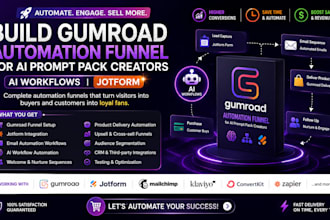 build gumroad automation funnel for ai prompt pack creators ai workflows jotform