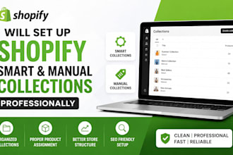 set up shopify smart and manual collections professionally