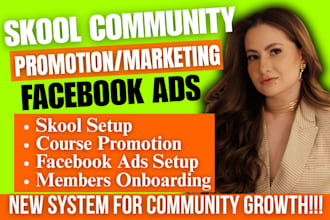 skool community promotion udemy online course marketing course facebook ads