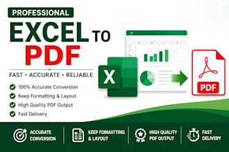 convert excel to PDF with perfect formatting