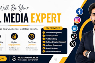 be your social media manager and grow your brand