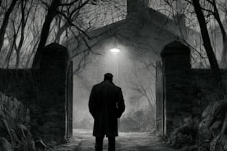 create custom dark , horror, noir comic art and graphic novel