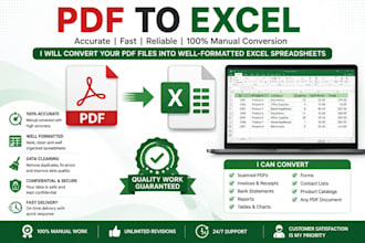 convert PDF to excel with accurate data entry