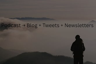 repurpose your podcast episode into blog post tweets and newsletter