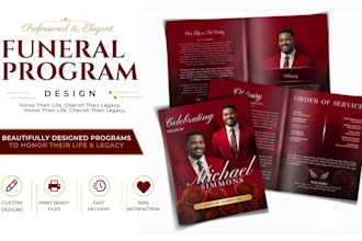 funeral program, obituary program, memorial program, and funeral flyer urgently
