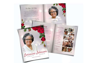 funeral program, obituary program, memorial program, and funeral flyer urgently