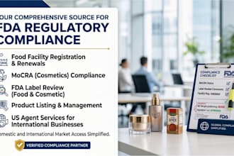 fda registration, mocra compliance, US agent, fda label review and product li