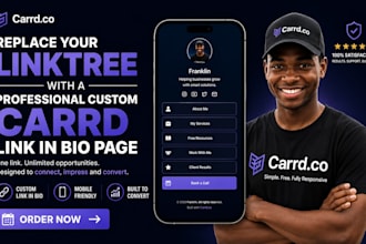 replace your linktree with a professional custom carrd link in bio page