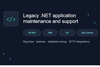 maintain fix and support your legacy dot net vb c sharp desktop application