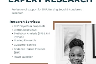 help with dnp projects, nursing research, ebp, picot, and data analysis